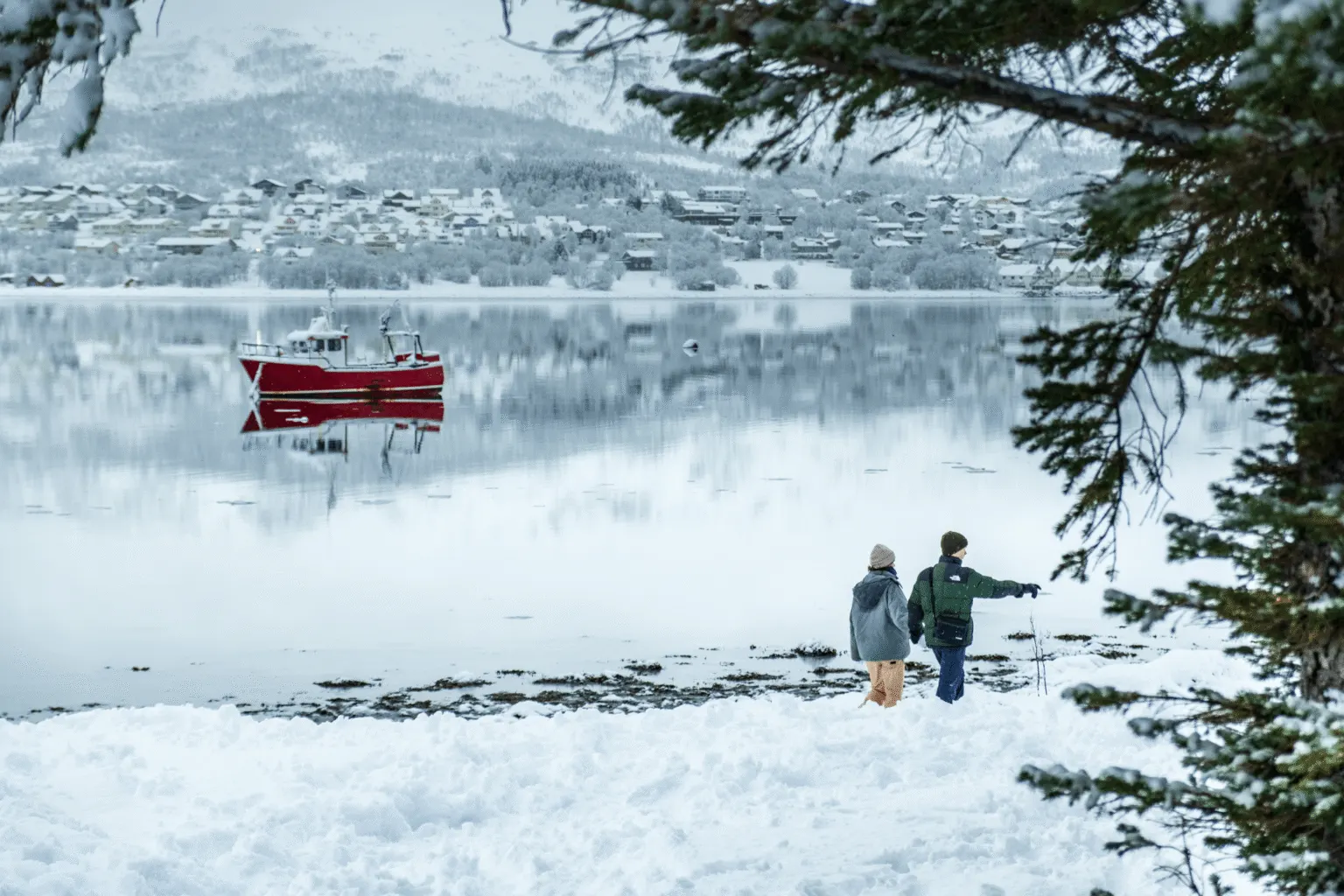 Arctic winter landscape outside Tromsø