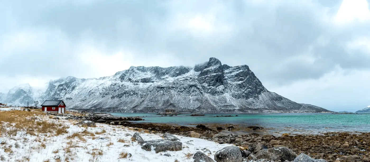 Arctic winter landscape outside Tromsø